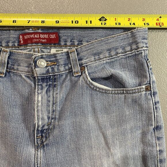 Vintage LEVIS 515 Jeans Nouveau Low Rise Boot Cut Denim Womens 8 Petite 8P Blue - Picture 6 of 9